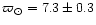 $\varpi_\odot = 7.3 \pm 0.3$