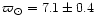 $\varpi_\odot = 7.1 \pm 0.4$
