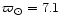 $\varpi_\odot = 7.1$