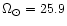 $\Omega_\odot = 25.9$