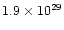 $1.9 \times10^{29}$