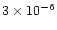 $3\times 10^{-6}$