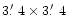 $3\hbox {$.\mkern -4mu^\prime $ }4 \times 3\hbox {$.\mkern -4mu^\prime $ }4$