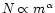 $N \propto m^{\alpha}$