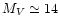 $M_V
\simeq 14$