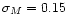 $\sigma_M = 0.15$