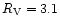 $R_{\rm V} = 3.1$