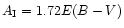 $A_{\rm I} = 1.72 E(B-V)$