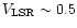 $V_{\rm LSR}\sim 0.5$