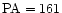 ${\rm PA}=161$