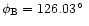 $\phi_{\rm B}=126.03\hbox{$^\circ$ }$