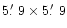 $5\hbox {$.\mkern -4mu^\prime $ }9 \times 5\hbox {$.\mkern -4mu^\prime $ }9$
