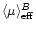 $\langle\mu\rangle^B_{\rm eff}$