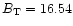 $B_{\rm T} = 16.54$
