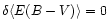 $\delta \langle E(B - V) \rangle = 0$