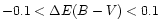 $-0.1 < \Delta E(B-V) < 0.1$