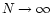 $N\rightarrow\infty$