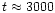 $t\approx 3000$