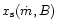 $x_{\rm s}(\dot m, B)$