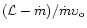 $({\cal L} - \dot m )/\dot
m \upsilon_{\rm o}$