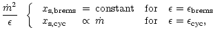 $\displaystyle \frac{\dot m^2}{\epsilon}\hspace{2mm}
\left\{
\begin{array}{@{\hs...
...&\propto & \dot m &{\rm for}& \epsilon = \epsilon_{\rm cyc},
\end{array}\right.$