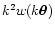 $k^2 w(k \vec\theta)$