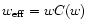$w_{\rm eff} = w C(w)$