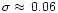 $\sigma\approx\,0.06$