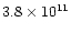 $3.8\times 10^{11}$