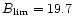 $B_{\rm lim}=19.7$
