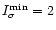 $I_\sigma^{\rm min}=2$