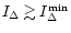 $I_\Delta \gtrsim I_\Delta ^{\rm min}$
