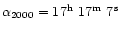 $\alpha_{2000} = 17\mbox{${}^{\rm h}$ }17\mbox{${}^{\rm m}$ }7\mbox{${}^{\rm s}$ }$