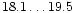 $18.1\ldots19.5$