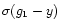 $\sigma(g_{1}-y)$