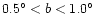 $0.5^\circ <b<1.0^\circ $