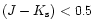 $(J-K_{\rm s})<0.5$