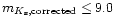 $m_{K_{\rm s}, {\rm corrected}}\le 9.0$