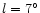 $l=7^\circ$