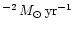 $^{-2}\,M_{\odot}\,{\rm yr}^{-1}$