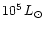 $10^5\,L_{\odot}$