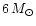 $6\,M_{\odot}$