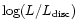 $\log(L/L_{\rm disc})$