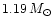 $1.19\,M_{\odot}$