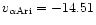 $v_{\alpha {\rm
Ari}}=-14.51$