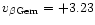 $v_{\beta {\rm Gem}}=+3.23$