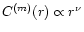 $C^{(m)}(r)\propto r^\nu$