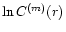 $\ln C^{({m})}(r)$