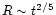$R\sim t^{2/5}$