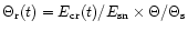 $\Theta_{\rm r}(t)=E_{\rm cr}(t)/E_{\rm sn} \times \Theta/\Theta_{\rm s}$